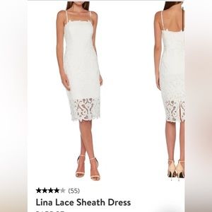 White midi Bardot dress for sale